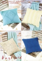 Knitting Pattern - Hayfield 7260 - Aran with Wool - Cushion Covers